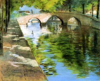 威廉 梅裡特 查斯 Reflections aka Canal Scene 威廉 梅裡特 查斯 Reflections aka Canal Scene